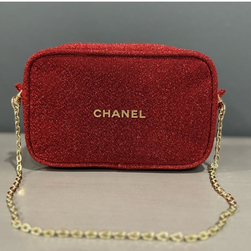 Chanel Sparkling Red Crossbody Bag
